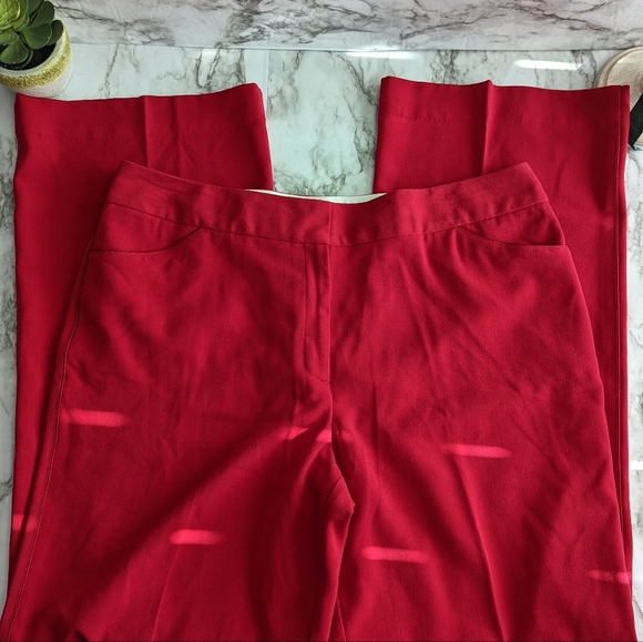 Women's Plus Size Red Worthington Dress Pants Size 16 - Picture 2 of 8